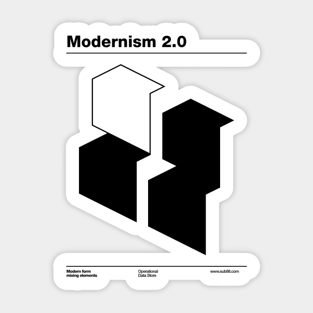 Modernism 2.0 (b) Sticker by sub88